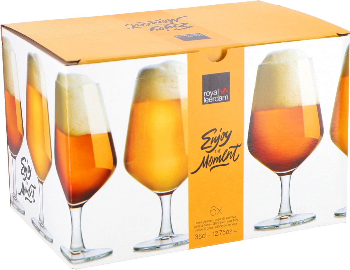 Royal Leerdam ølglassæt - 6 stk - 38cl - glas til øl.