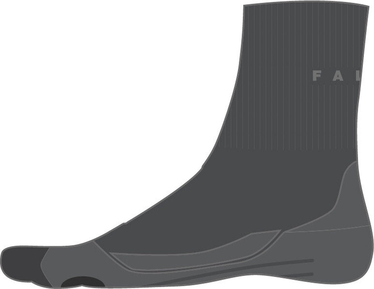 Falke tk2 korte anti-blister tykt uld funktionsmateriale gåstrømper herre grå - str. 42-43