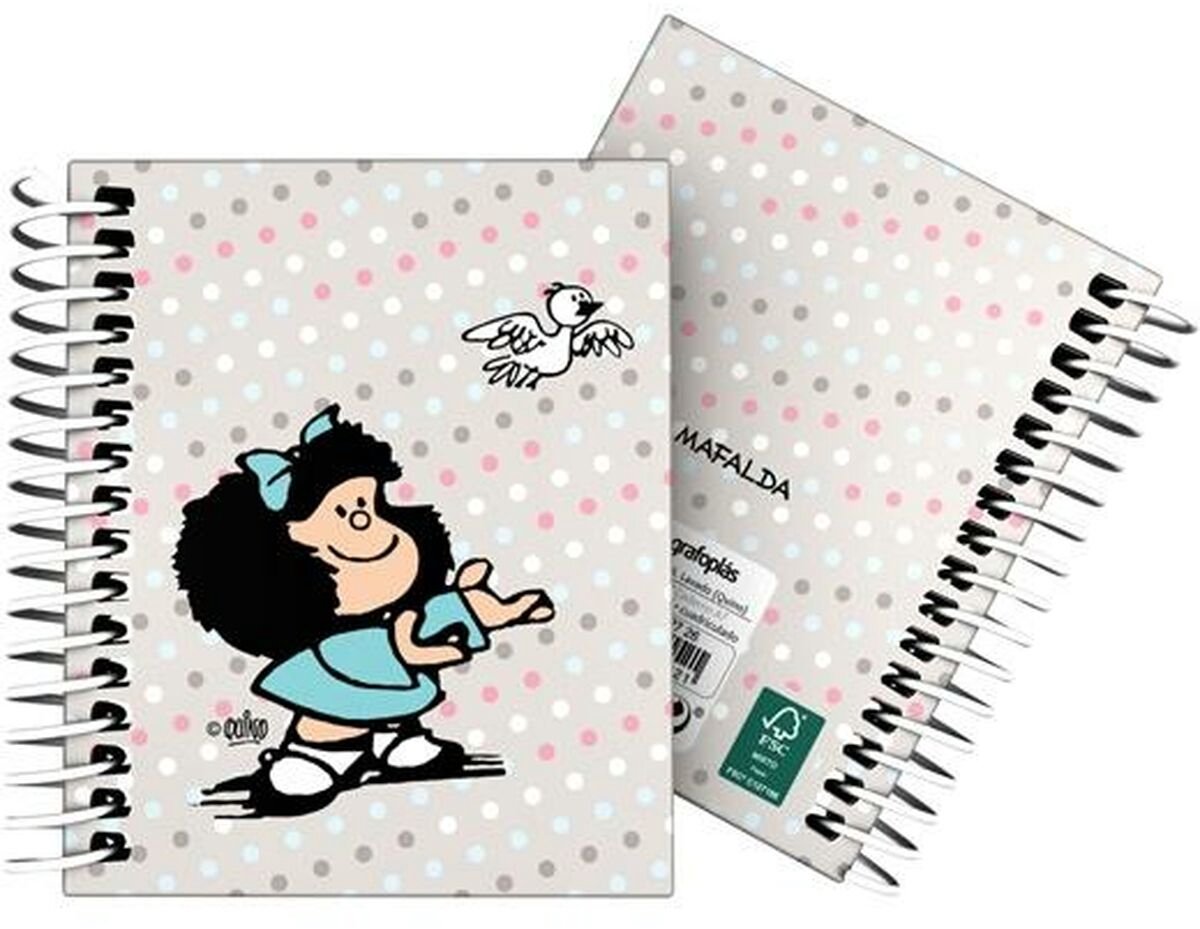 Mafalda schrift fugl flerfarvet a7 100 ark