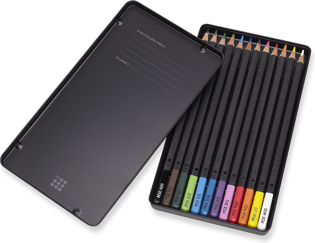 Moleskine akvarel farveblyanter - sæt med 12 stk