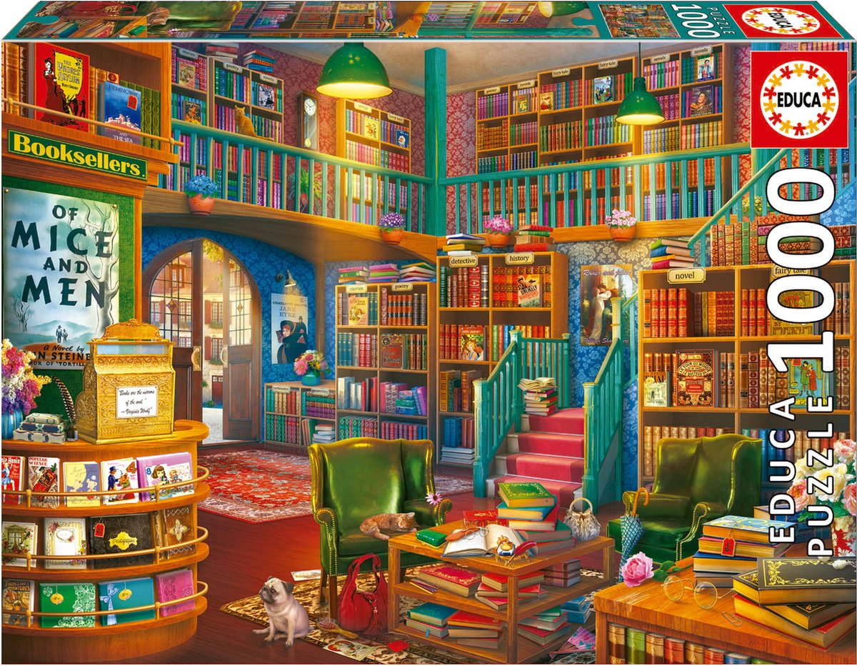 Educa borras educa bibliotek - puslespil - 1000 brikker - Sinterklaas gaver