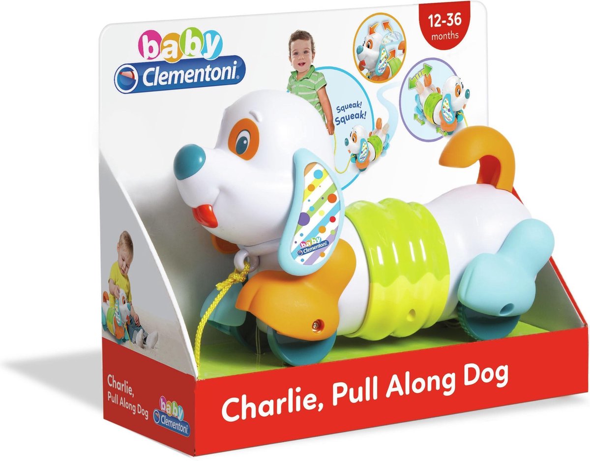 Clementoni trækkende figurhund 26 cm
