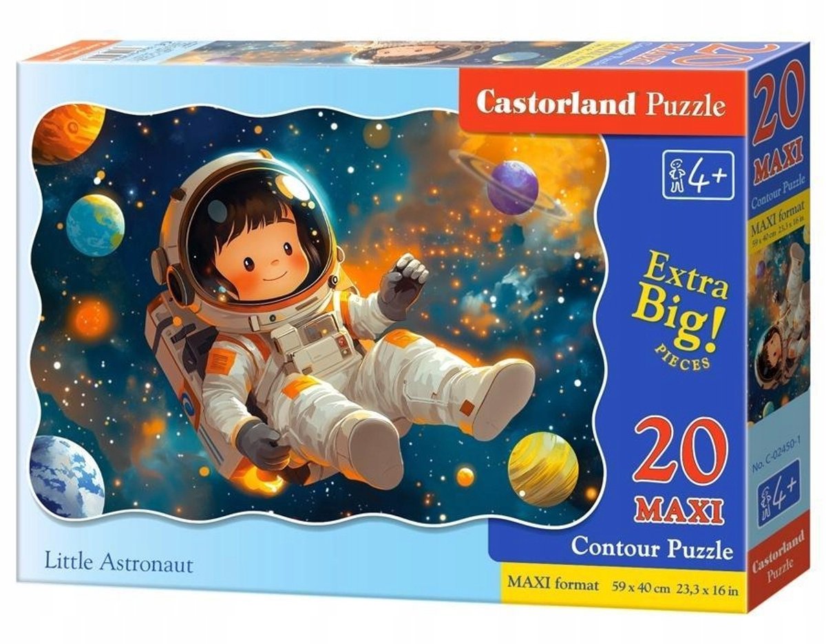 Castorland maxi puslespil 20 brikker: lille astronaut