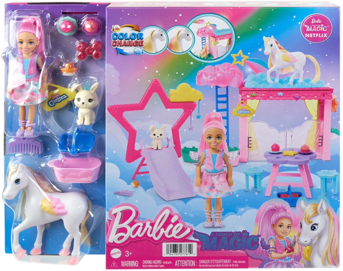 Barbie et strejf af magi - legesæt - med dukke og tilbehør