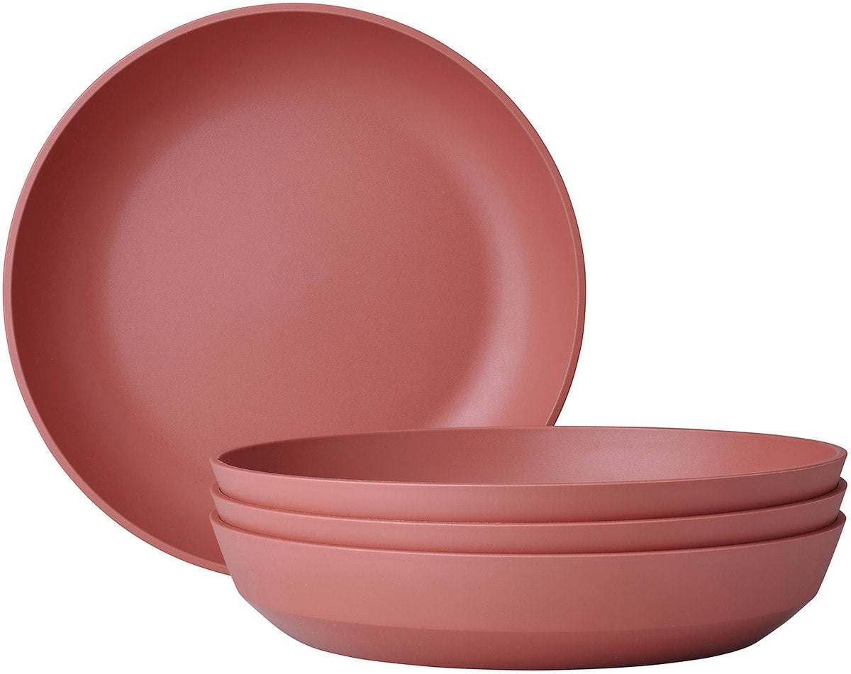 Mepal diep bord silueta - 4 stuks - dinerborden - vivid mauve