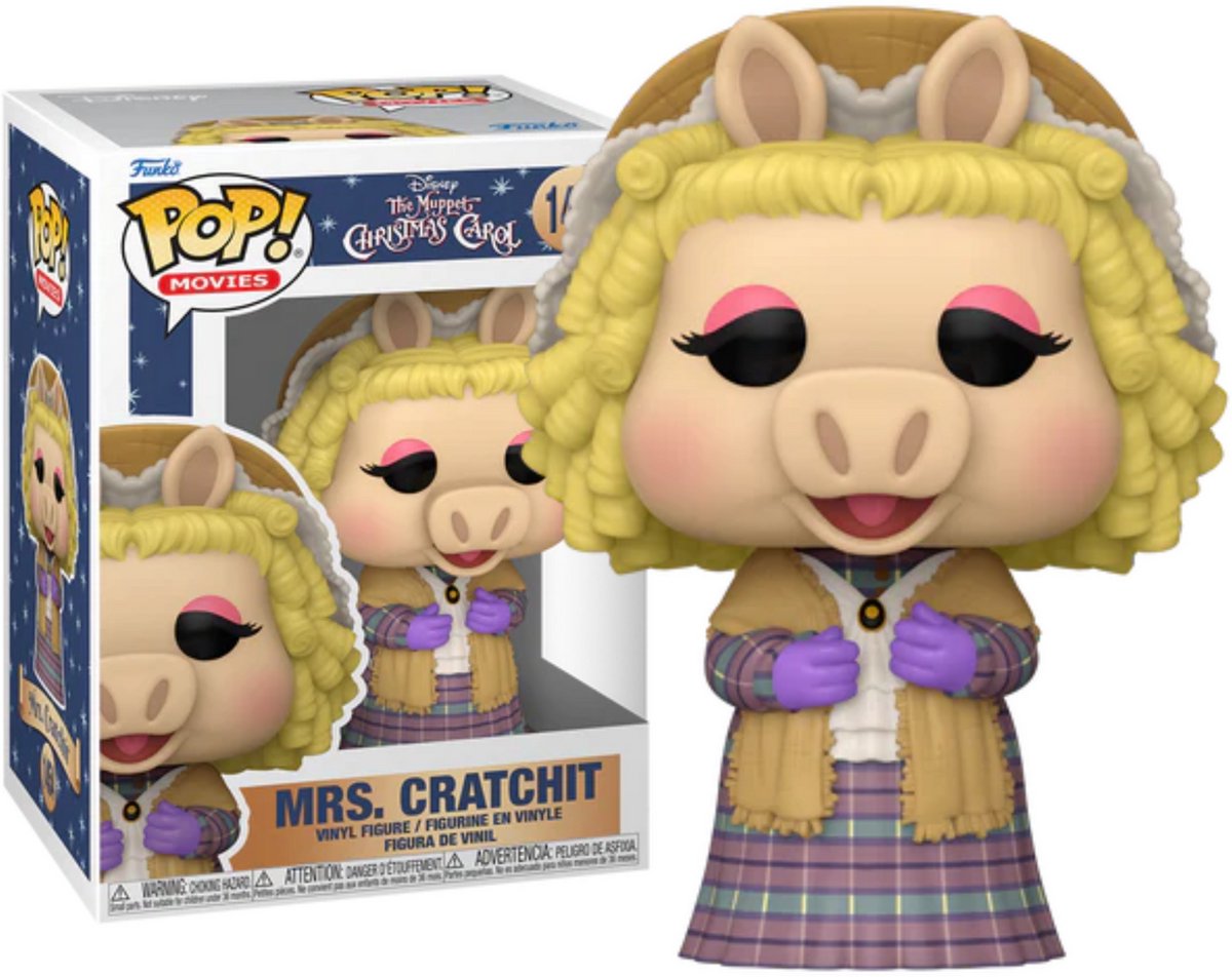 Funko the muppets - muppet julesang pop! miss piggy 9 cm samlerfigur - flerfarvet