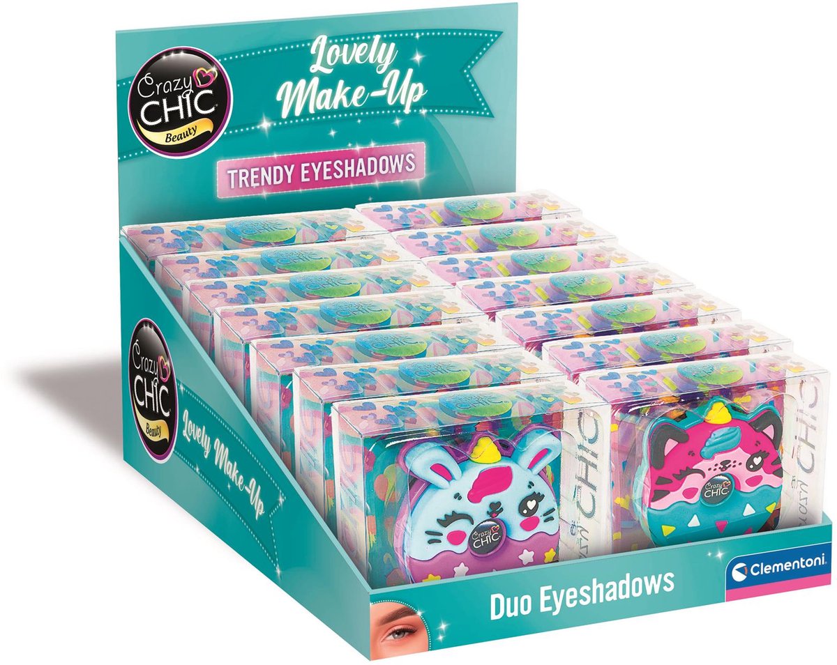 Clementoni crazy chic øjenskygge dyr donut lilla blå