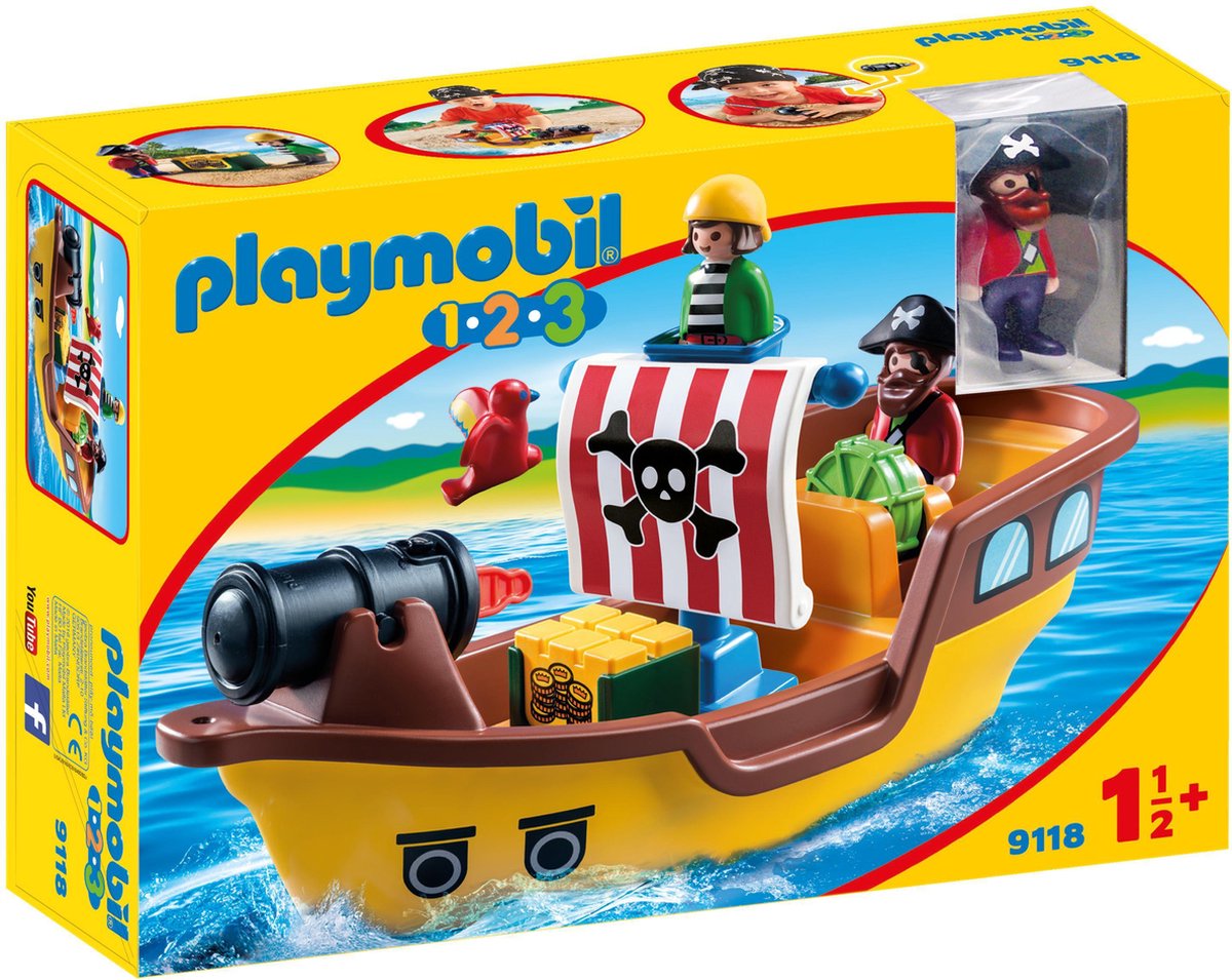 Playmobil 1.2.3. piratskib - 9118