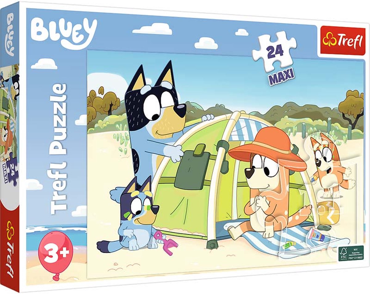 Trefl puslespil 24 maxi bluey's big day bbc bluey pap.