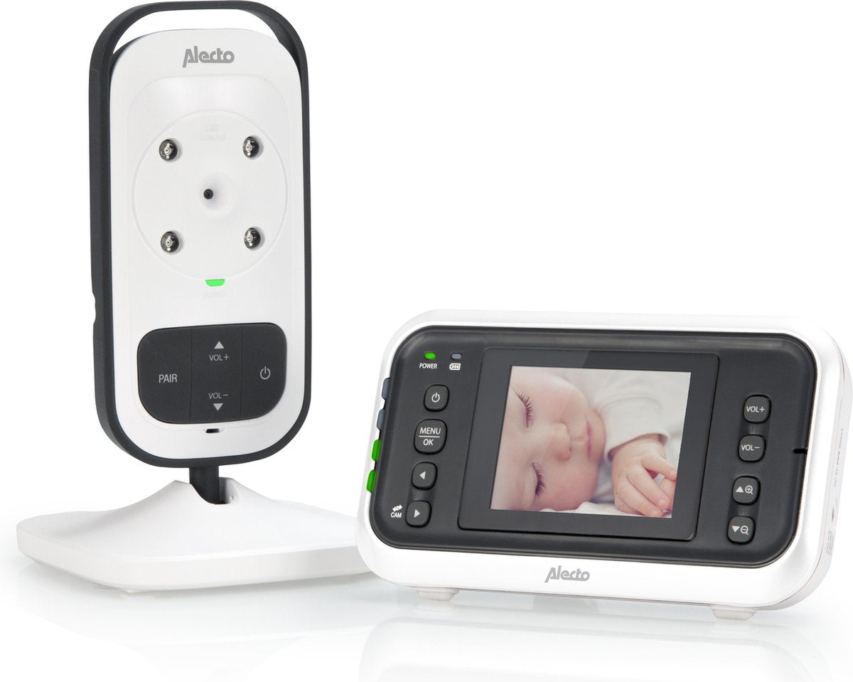 Alecto dvm-75 - babyalarm med kamera - temperaturdisplay - hvid