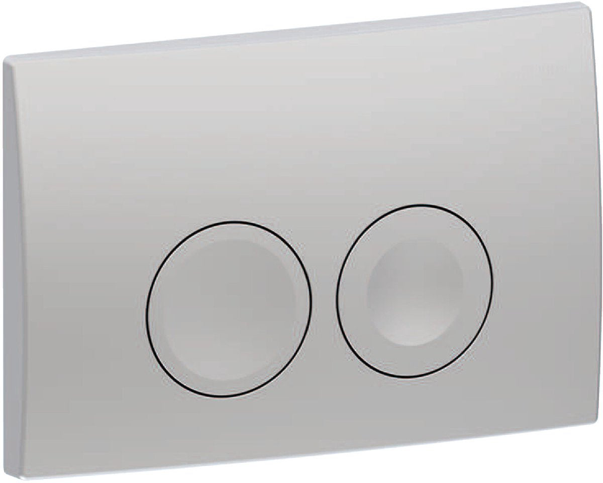 Geberit delta25 styreplade - 2-knaps skyl - runde knapper - mat krom