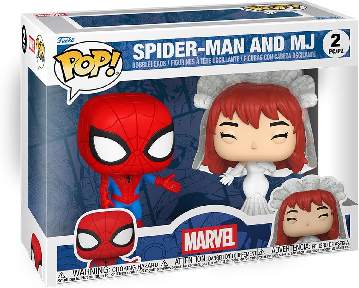 Funko pop marvel: spider-man og mj - (2 pakke) pop