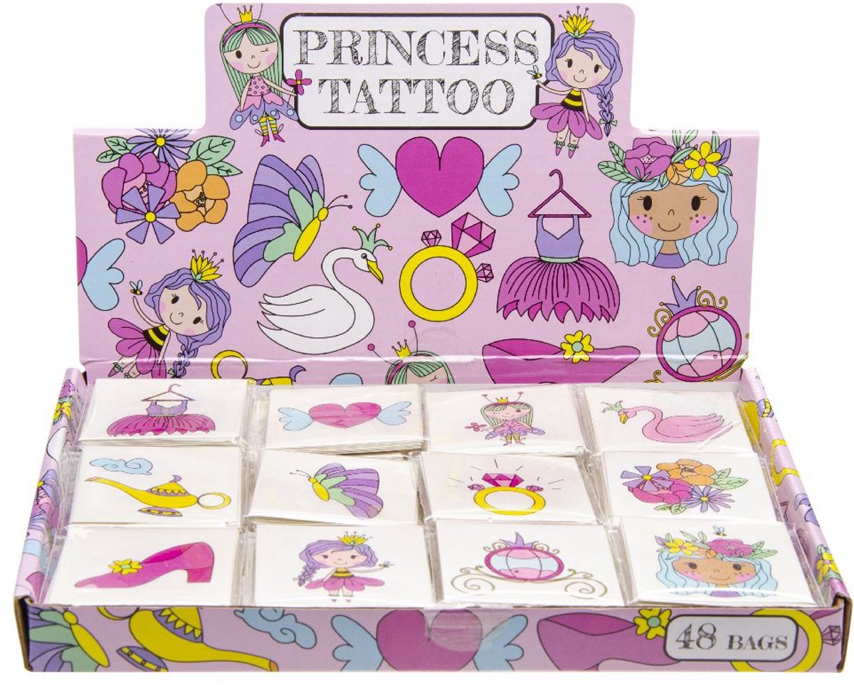 Duckiez tatoveringer prinsesse, 12 stk.