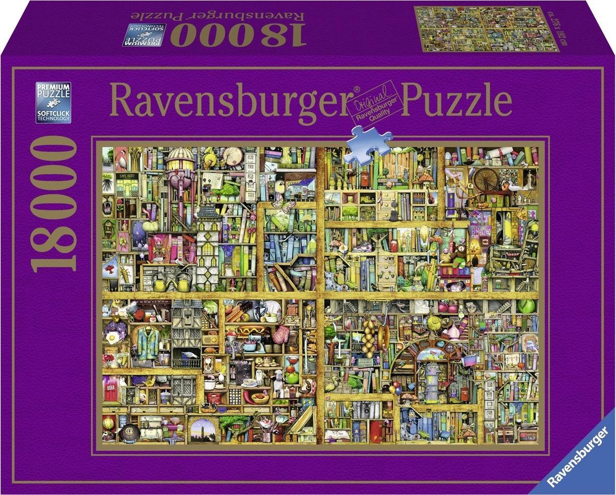 Ravensburger puslespil colin thompson magisk reol - puslespil - 18000 brikker