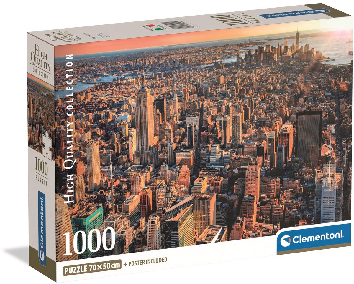 Clementoni puslespil new york city, 1000 stk.