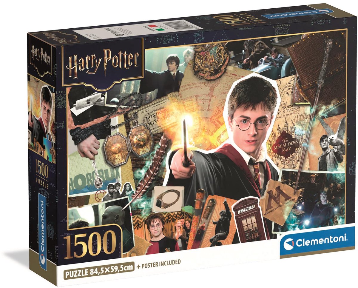 Clementoni - puslespil - 1500 brikker - Harry Potter kompakt æske