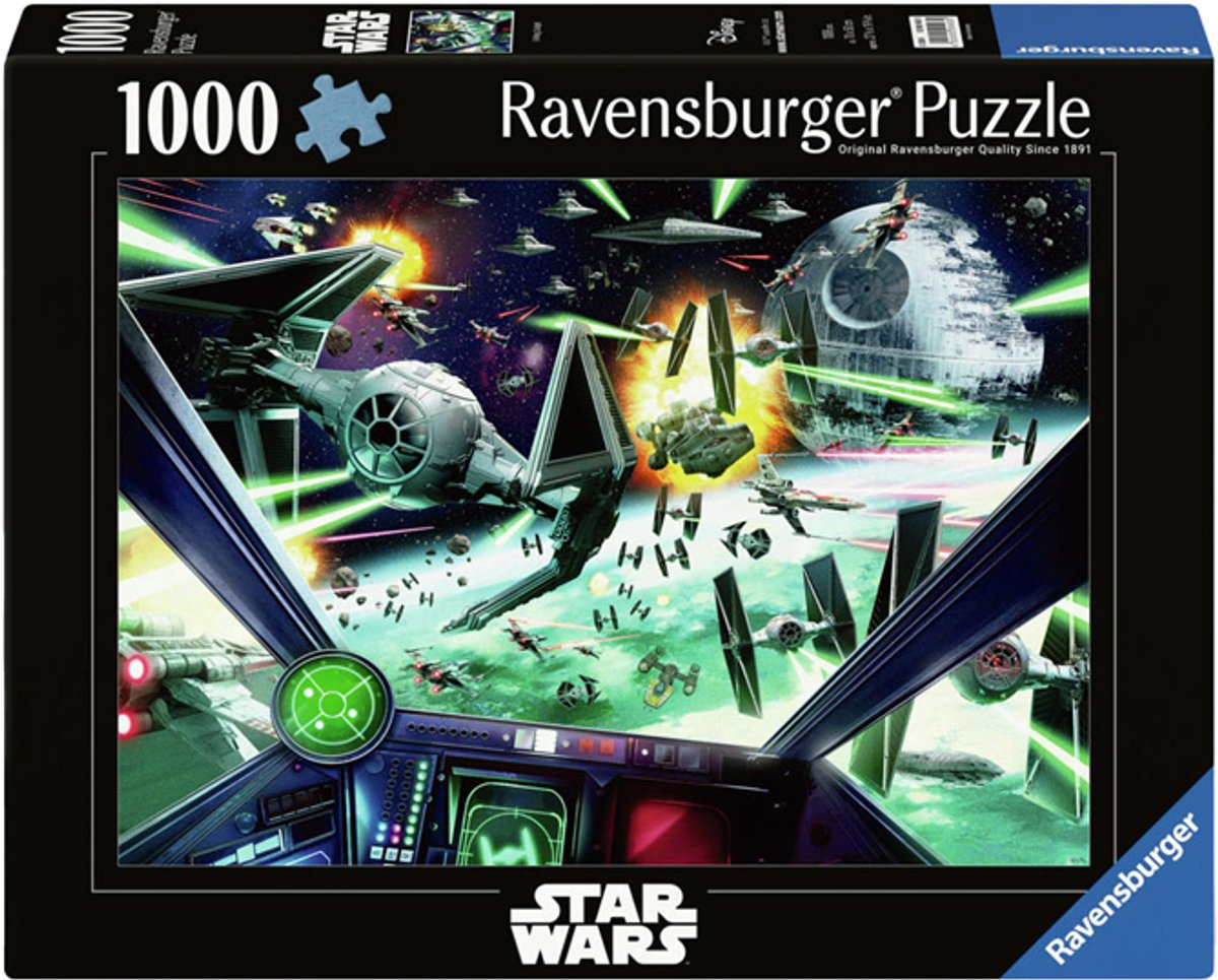 Ravensburger puslespil star wars – x-wing cockpit – 1000 brikker