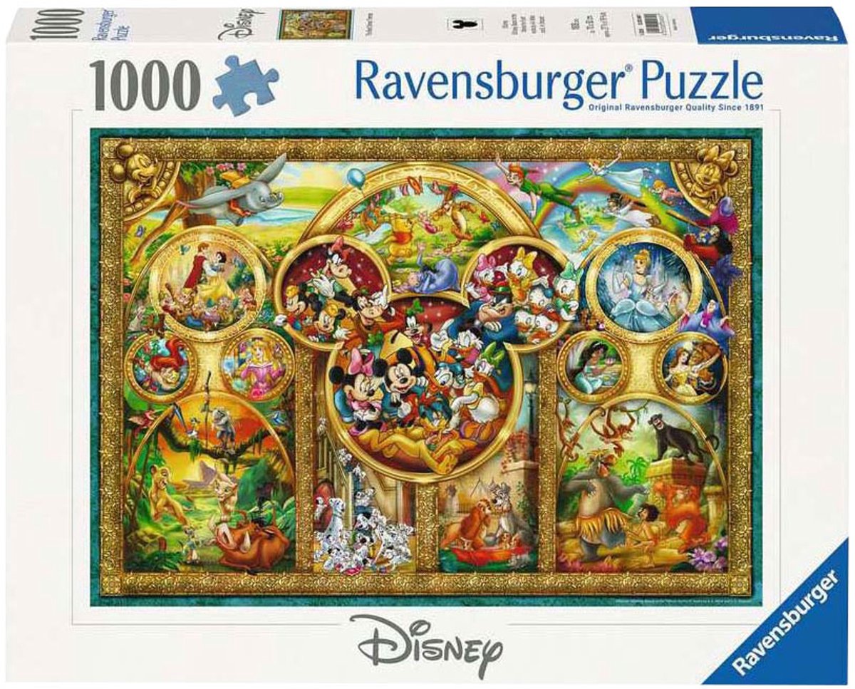 Ravensburger puslespil smukkeste Disney-temaer - puslespil - 1000 brikker