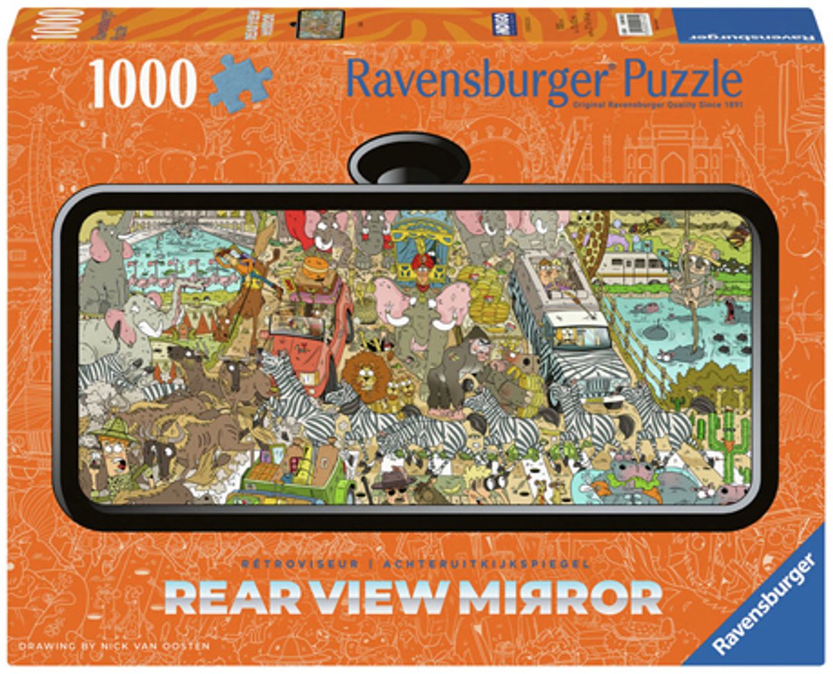 Ravensburger puslespil safari, 1000 stk.