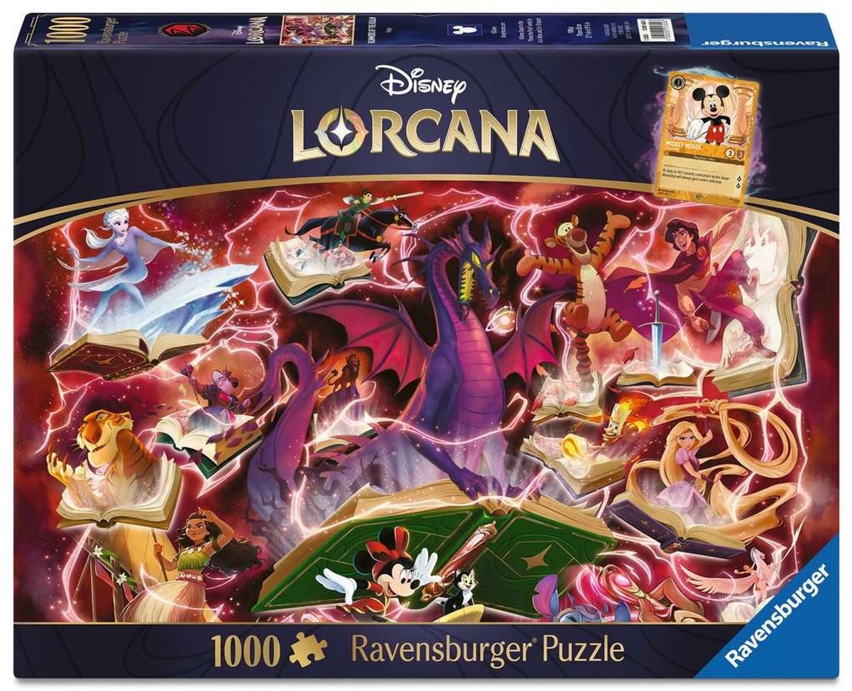 Ravensburger disney lorcana puslespil glimmer af riget: rubin (1000 brikker) puslespil