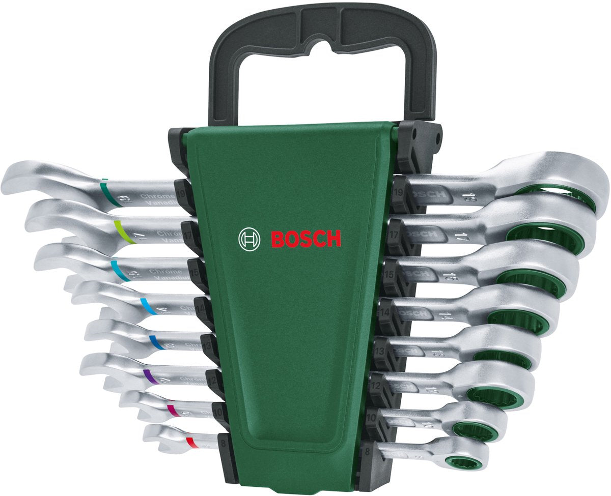 Bosch kombinationsnøgle - 8-delt sæt - kombinationsskraldenøgle