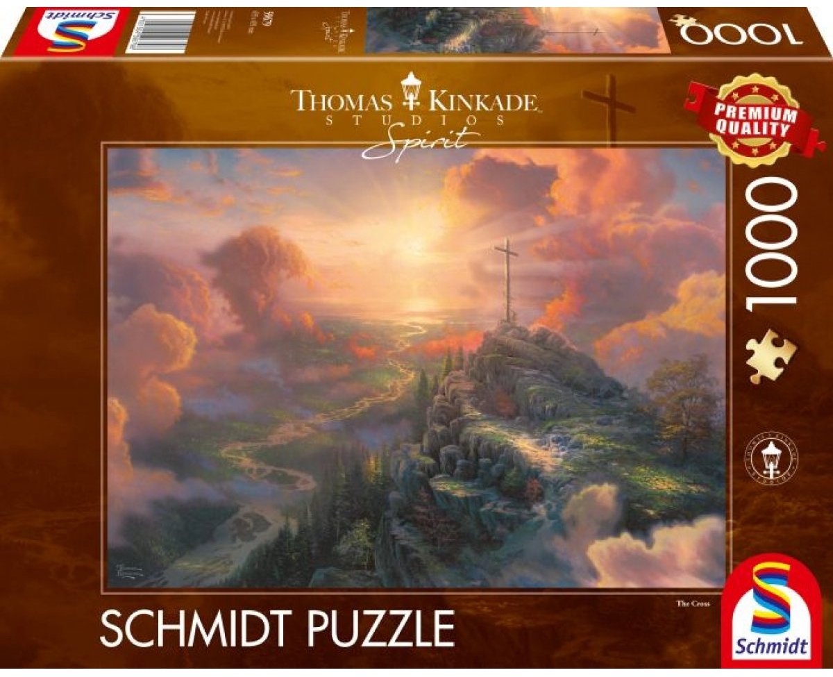 Schmidt puslespil thomas kinkade spirit the cross 1000 stykker kunst.