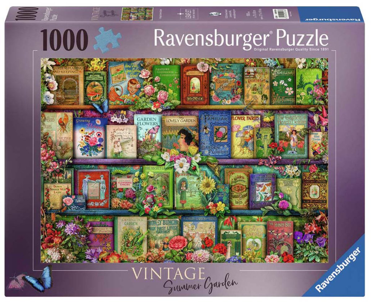 Ravensburger puslespil vintage havebøger - puslespil - 1000 brikker