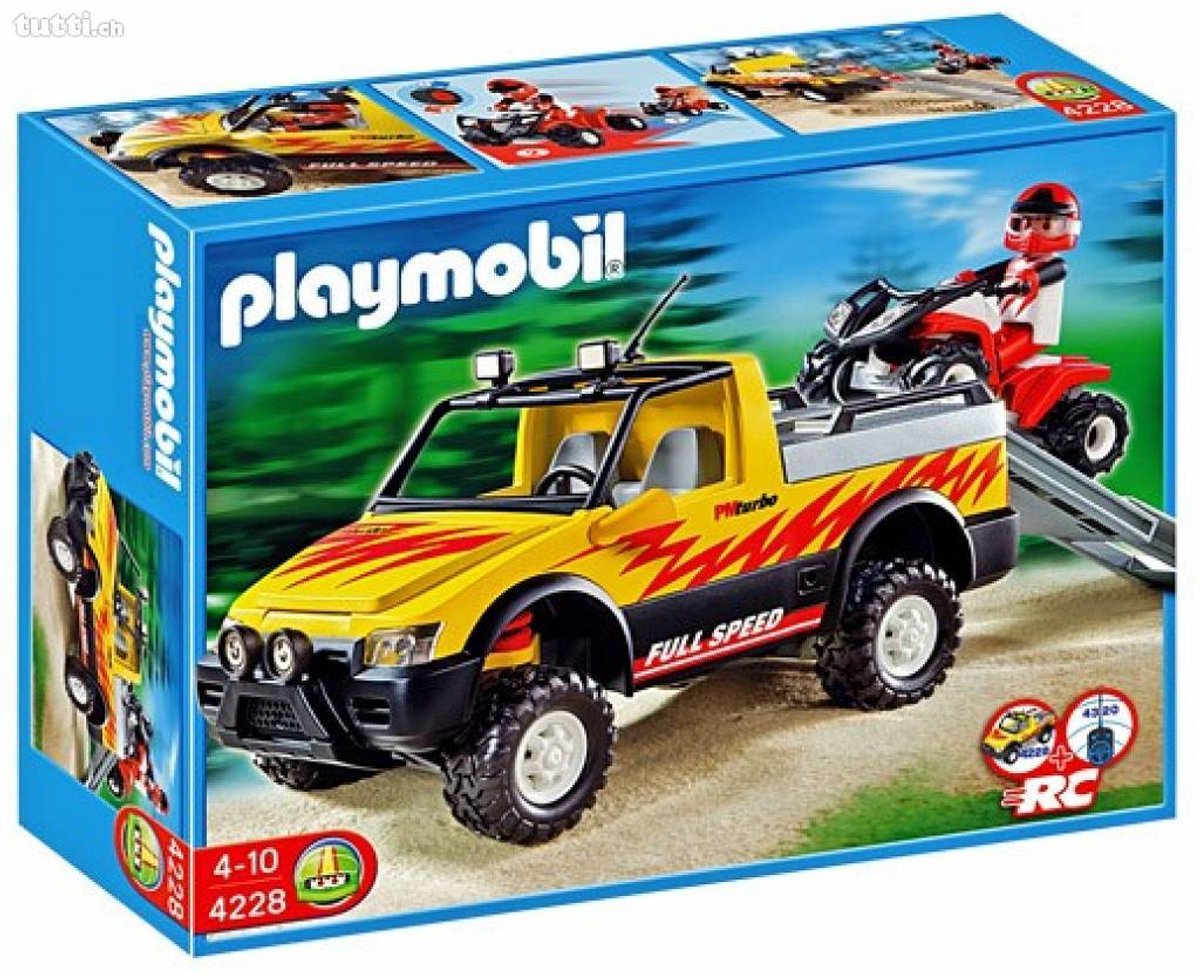 Playmobil pick-up med quad - 4228
