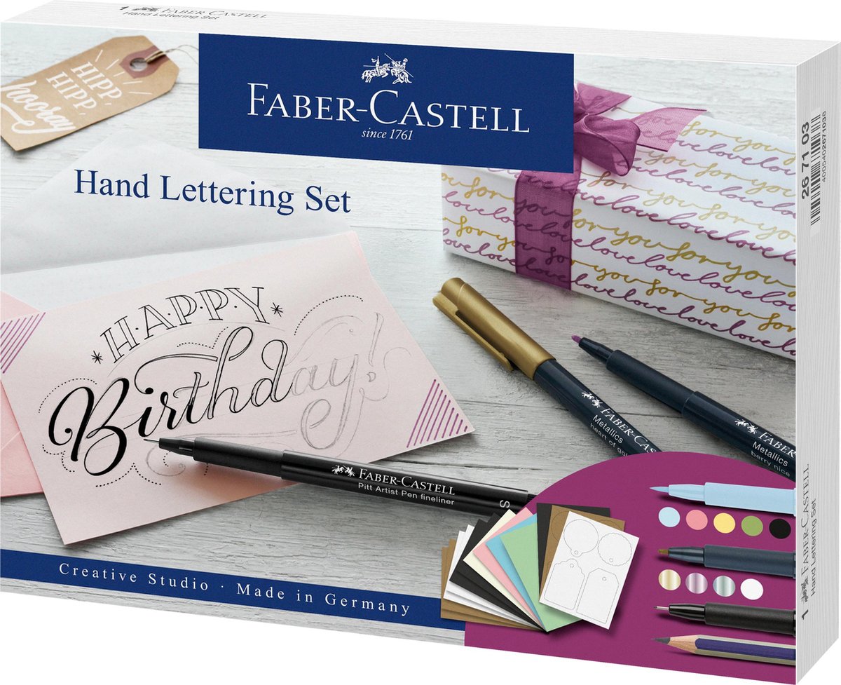 Faber-castell håndbogstavssæt - 12-delt - fc-267103
