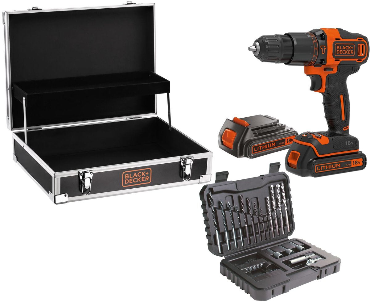 Black+decker bdchd18b2fc-qw skruetrækker og slagboremaskine
