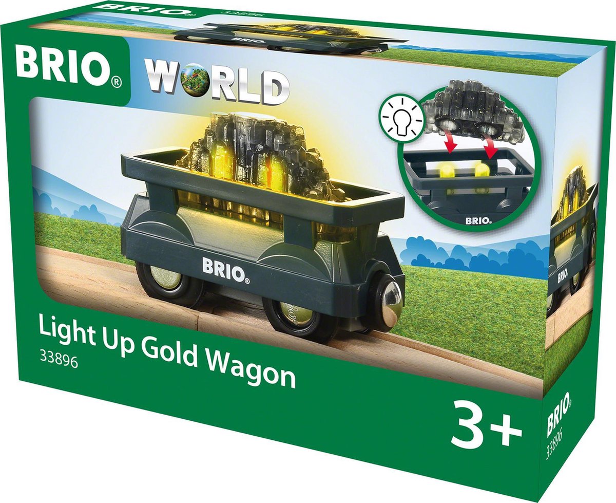 Brio lysende guldvogn - togbanelegetøj - 33896