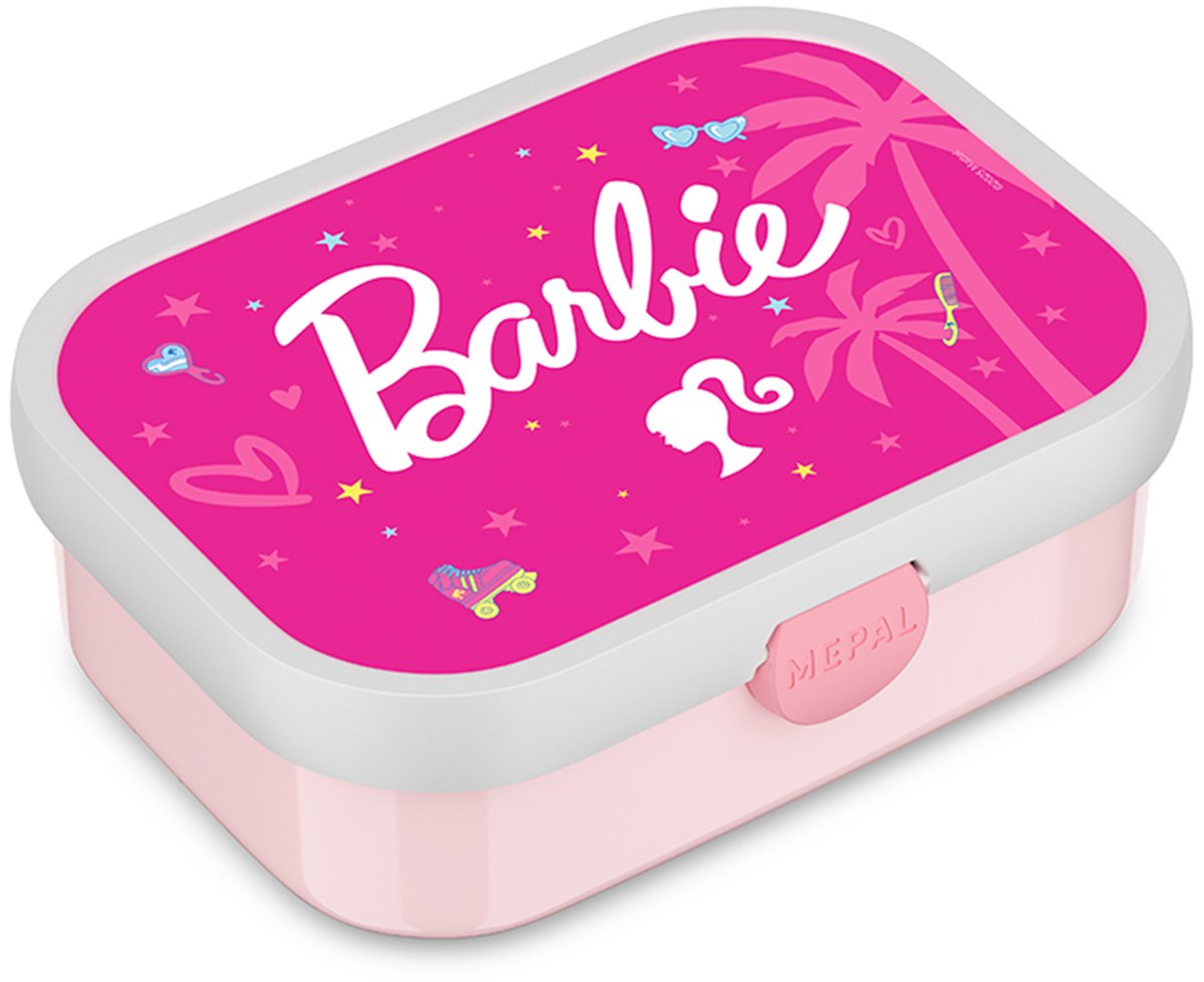 Mepal lunchbox campus - 750 ml - broodtrommel met vakjes voor kinderen - geschikt voor 4 boterhammen - barbie