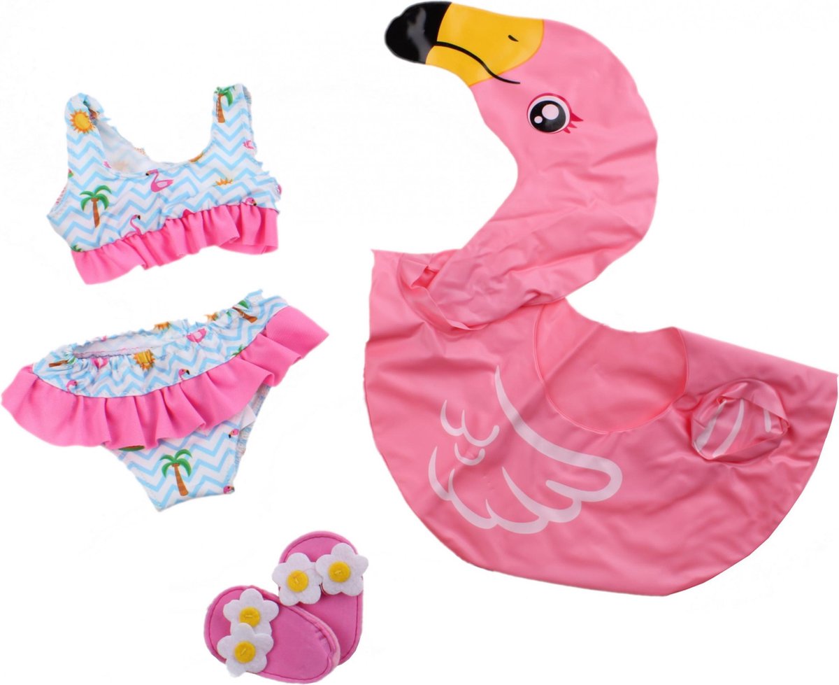 Heless dukke svømmesæt flamingo, 35-45 cm