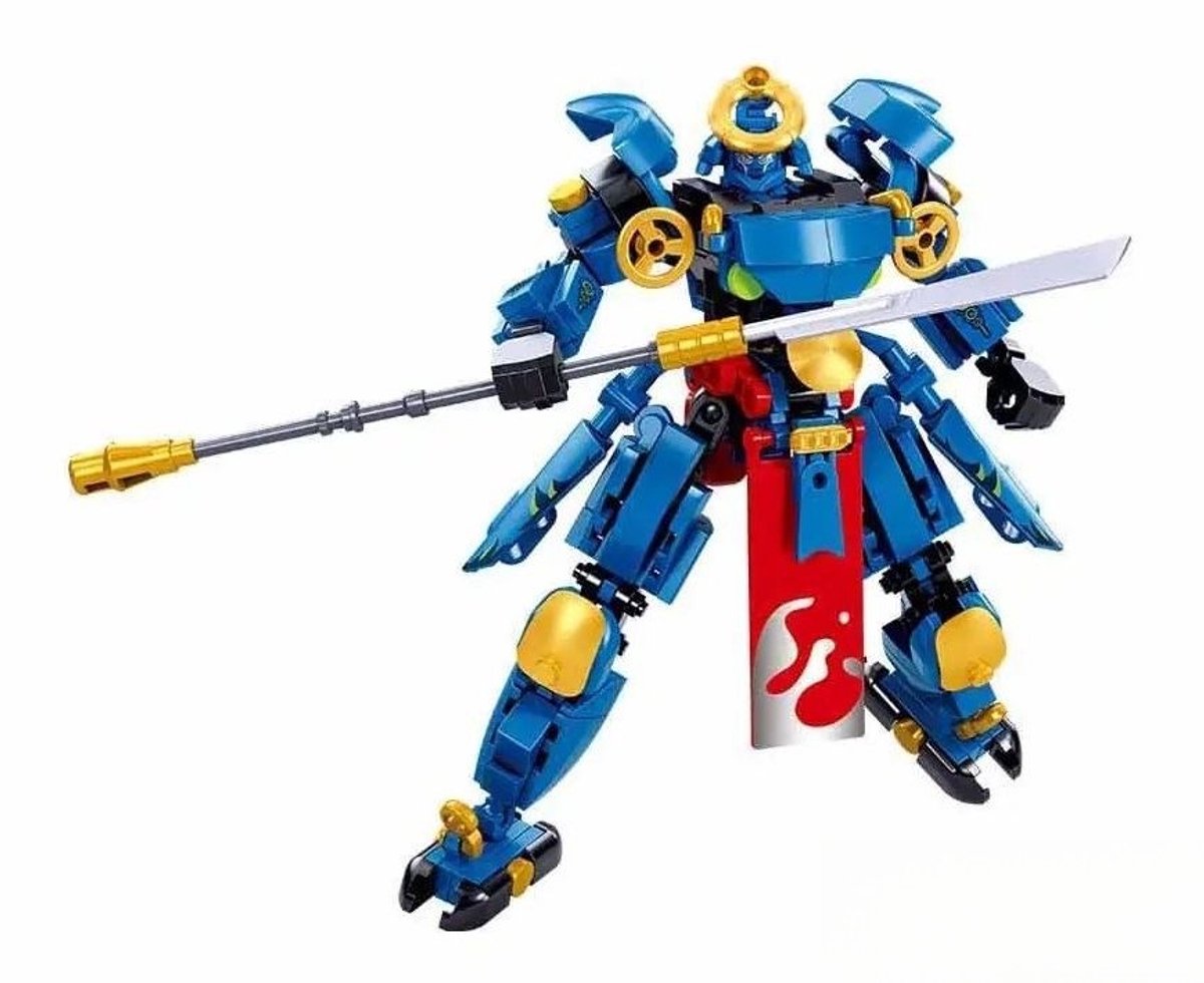 Sluban exosuit blå samurai byggelegetøj actionfigur – byggelegetøj – byggesæt med 230 byggeklodser – m38-b1312 – fra 6 år