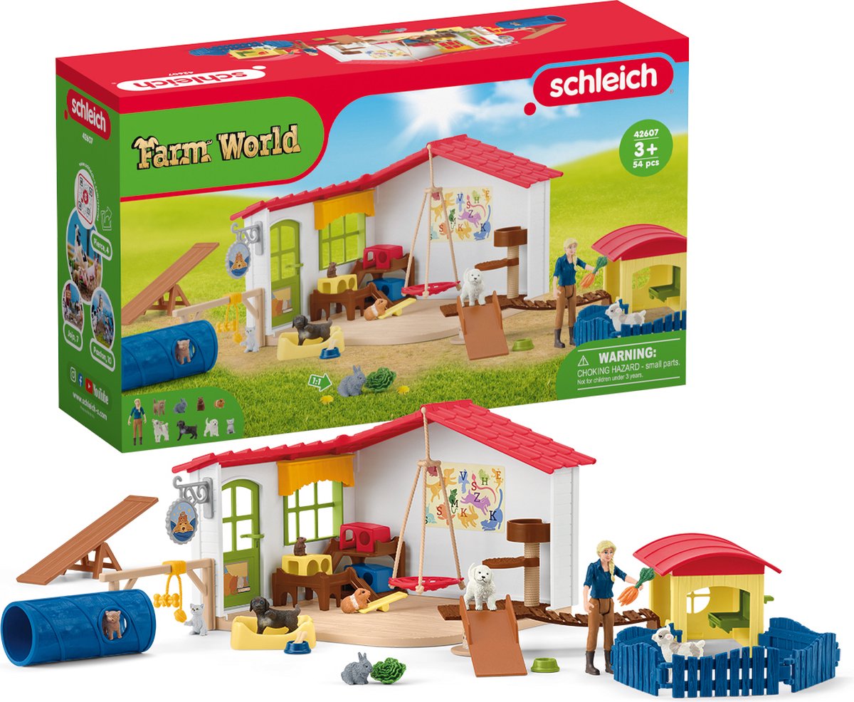 Schleich farm world - dyrehotel - farm legetøj, hotel - 42607