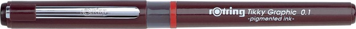 Rotring tikky grafisk filtpen fineliners | 0,10 mm | sort blæk |