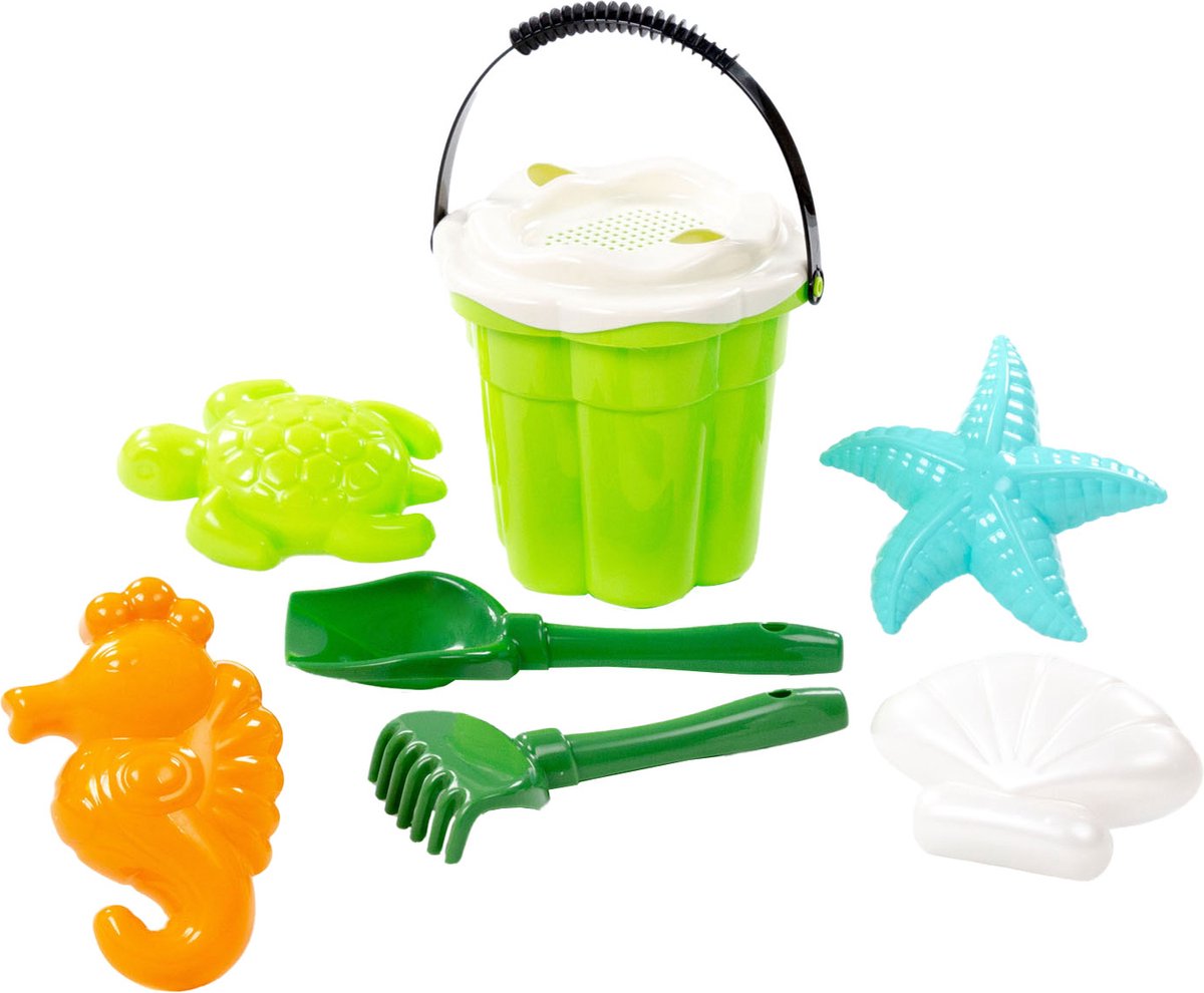 Cavallino Safari Classic Bucket Set med sandformer Green, 9dlg.