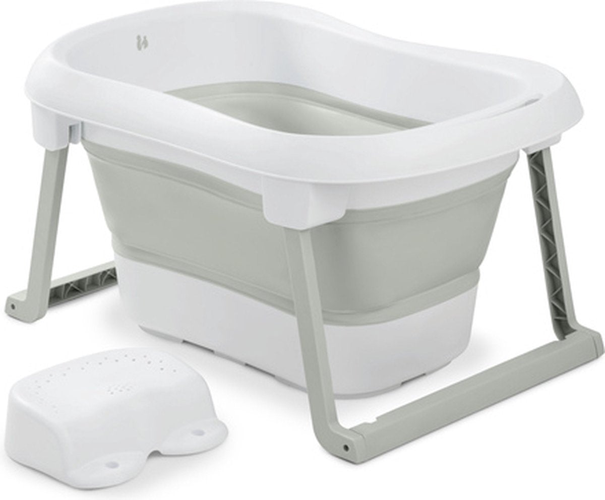 Hauck wash n fold l - babybadekar - foldbar - hvid - salvie
