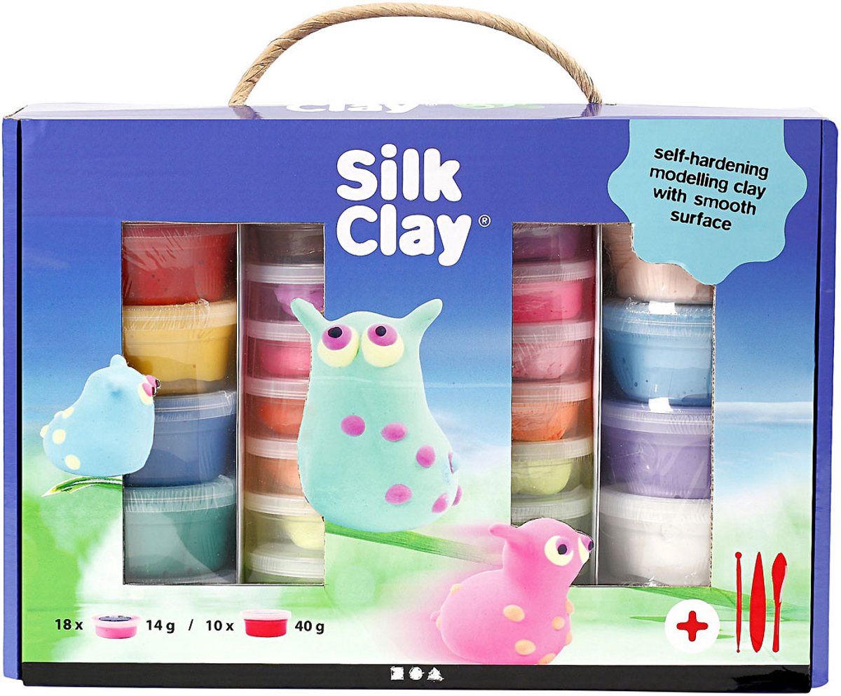 Silk clay https: www.cchobby.nl silk-ler-sæt-diverse-farver-1-sæt