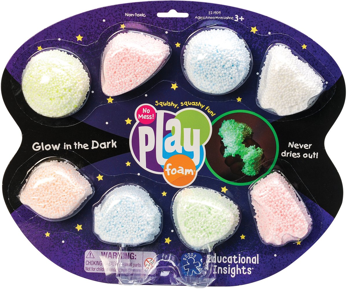 Læringsressourcer playfoam® glød i mørket (8-pak) - 3+