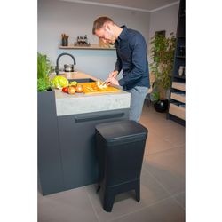 Bonton prullenbak 92012732 gerecycled polypropyleen grijs