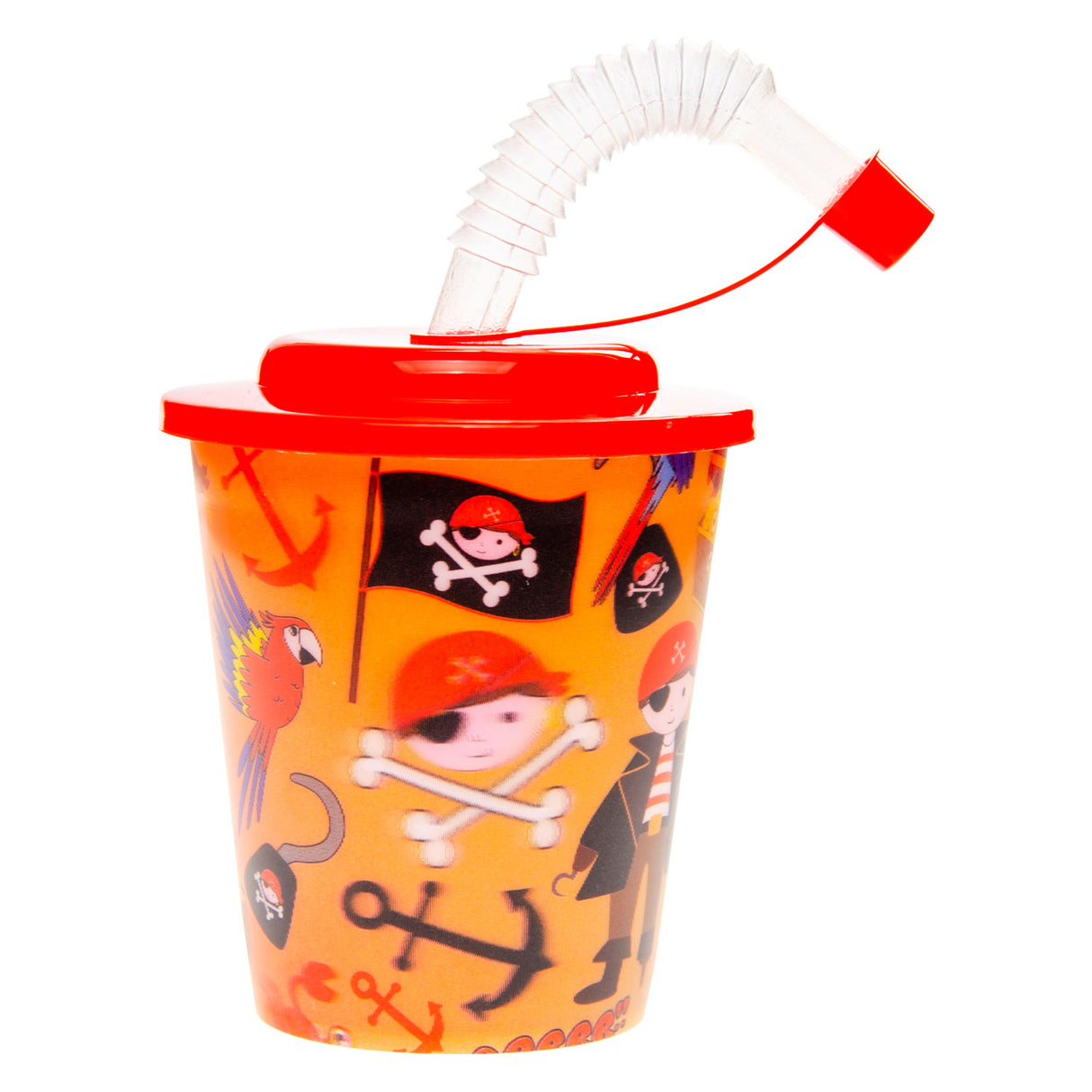 Duckiez Cup med låg og halm pirat, 12 ..