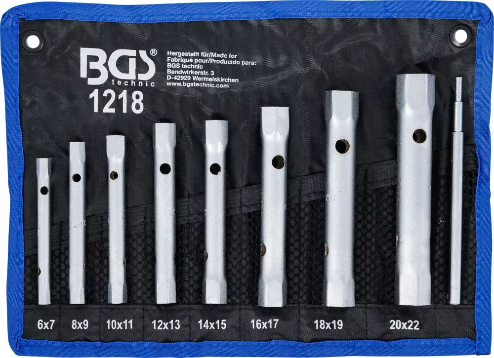 Bgs technic topnøglesæt sw 6 x 7 - 20 x 22 mm 9 stk.