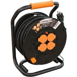 Kabelhaspel relectric relec493104 zwart, oranje