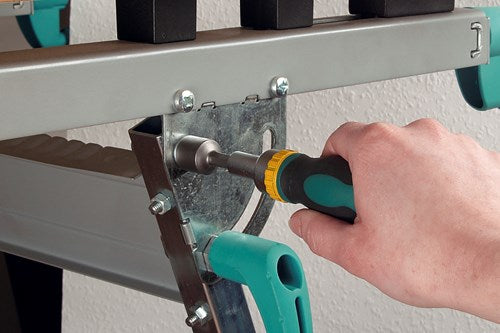 Wolfcraft mini håndskruetrækker | skraldefunktion | sæt 6-delt | inkl. 5 bit - 1237000
