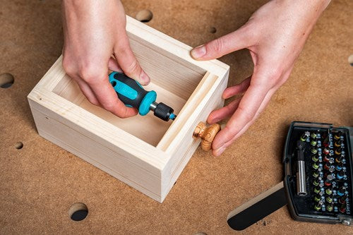 Wolfcraft håndskruetrækker | med bit-optagelse | kort | 76 mm | 1 stk - 1239000