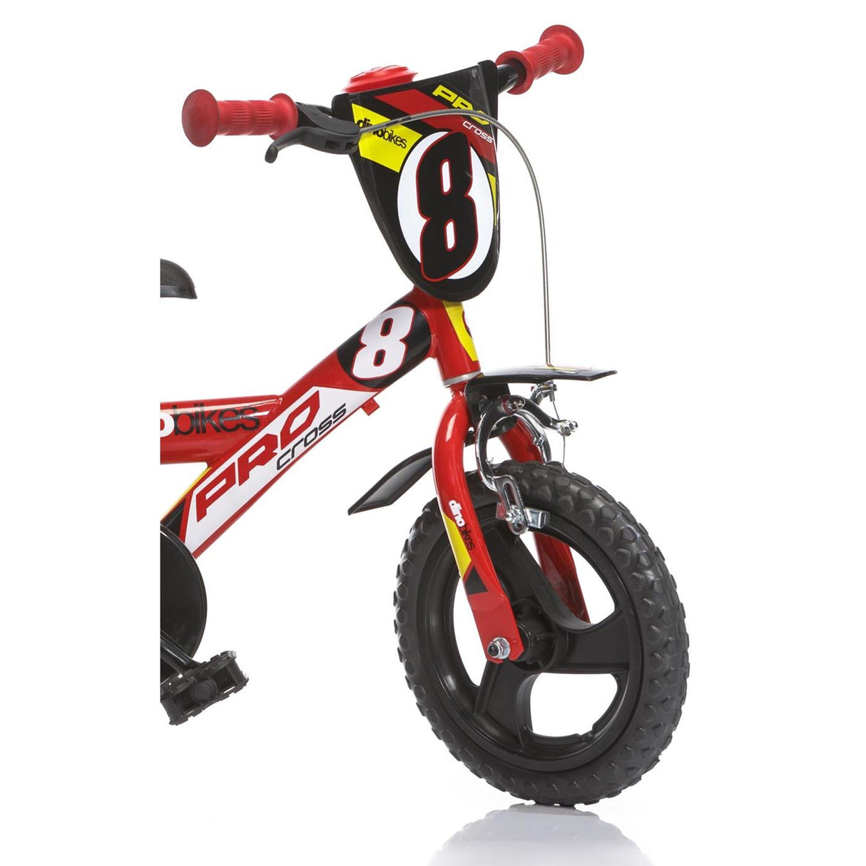 Dino cykler dino drenge cykel pro cross 12 tommer rød sort
