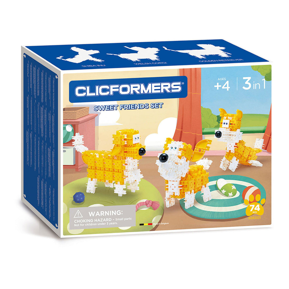 Clicformers kæledyrssæt, 3-i-1, 74 dele.