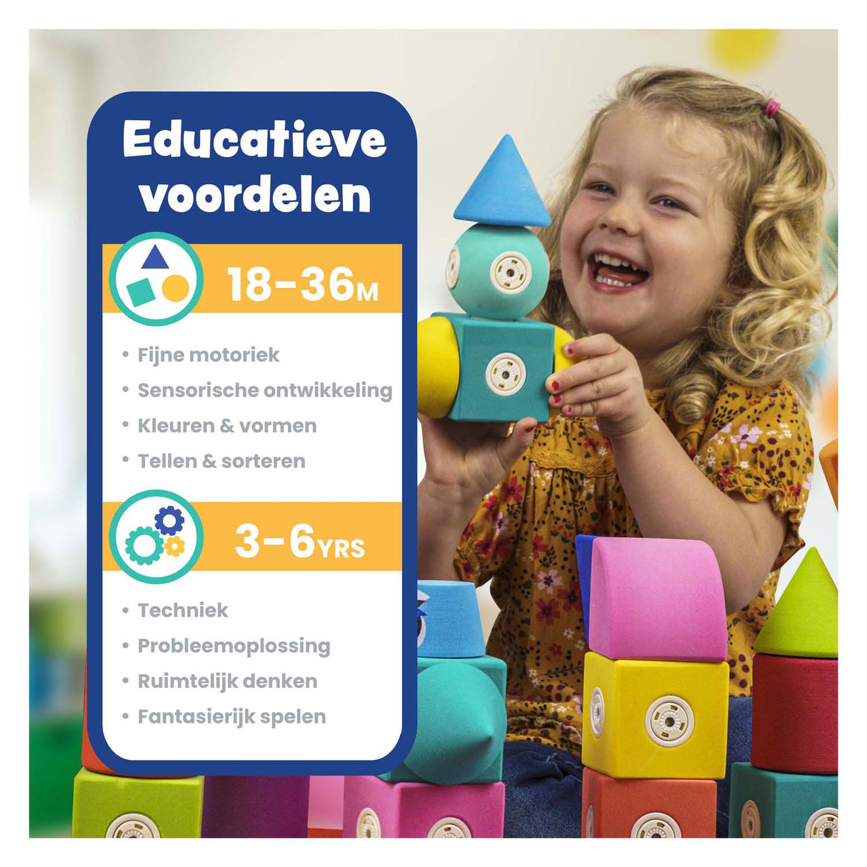 Blockaroo magnetiske skumblokke, 60 stk.