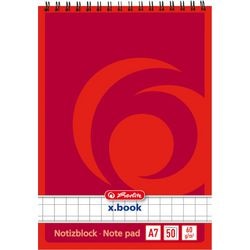Notesblok herlitz a7 50 ark firkantet